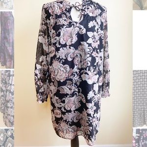 Loft Floral Print Tunic Dress